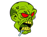 Desenho Cabeça de zombie pintado por Jake01