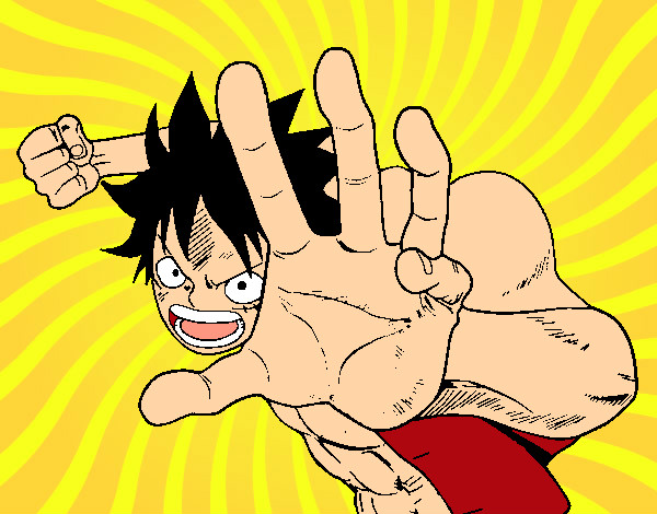 Desenho Combate Luffy pintado por ImShampoo