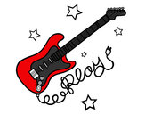 Desenho Guitarra e estrelas pintado por Jake01