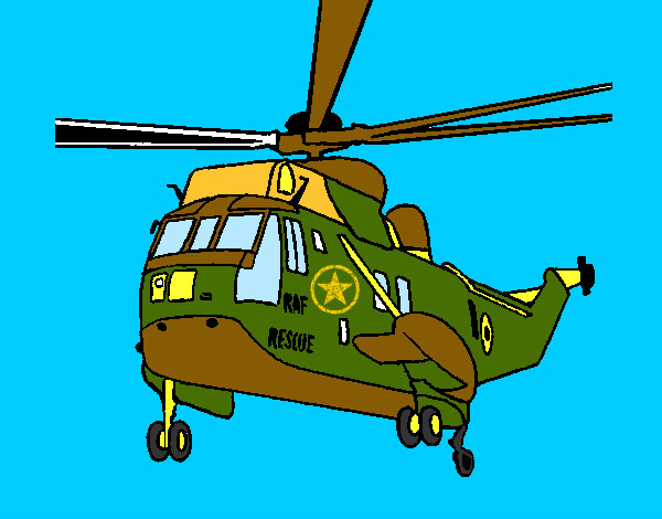 Desenho Helicoptero de resgate pintado por weverto