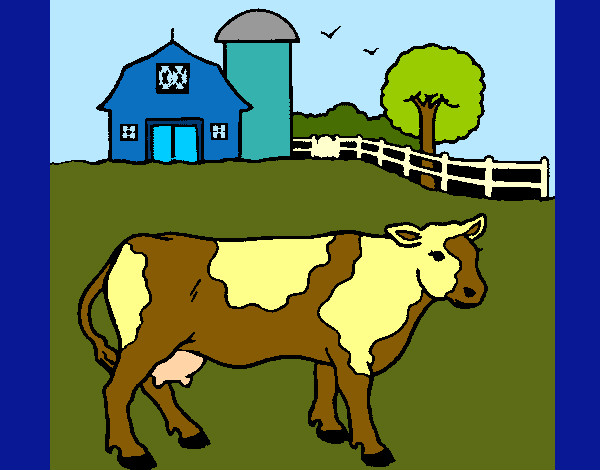 Desenho Vaca a pastar pintado por danidan