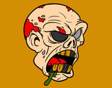Desenho Cabeça de zombie pintado por Stefaniaa