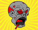 Desenho Cabeça de zombie pintado por zack