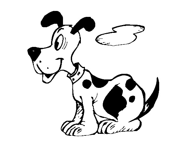 Desenho Cão sentado pintado por phifia