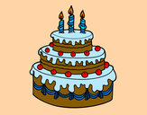 Desenho Torta de Aniversário pintado por Yasmin2