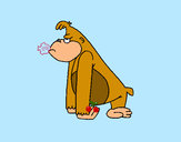 Desenho Macaco aborrecido pintado por gigica