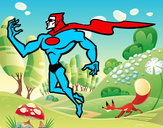 Desenho Super herói poderoso pintado por Diana11