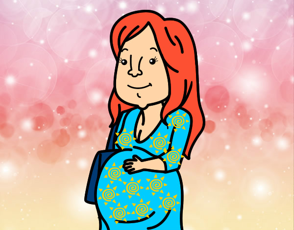 Desenho Mulher grávida pintado por ImShampoo