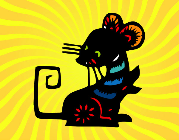 Desenho Signo do rato pintado por Marilou