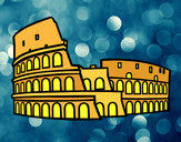 Desenho Anfiteatro de Roma pintado por ImShampoo