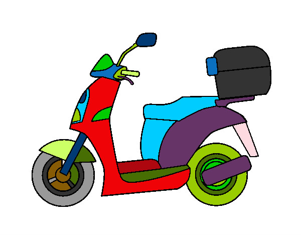 Desenho Ciclomotor pintado por dilcimara