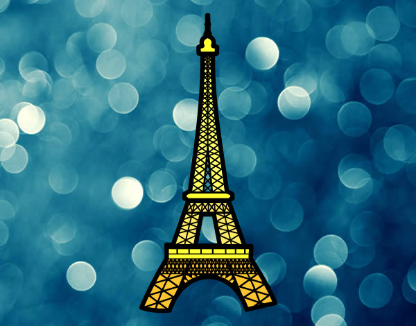 Desenho Torre Eiffel pintado por ImShampoo