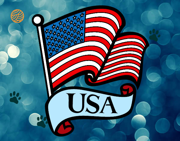Desenho Bandeira dos Estados Unidos pintado por Joaomarcos