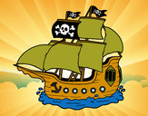 Desenho Barco pirata pintado por Poseidon
