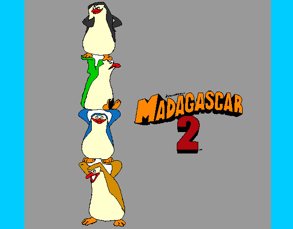 Desenho Madagascar 2 Pingüinos pintado por Diovanne