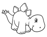 Desenho Bebê Stegosaurus pintado por Cass