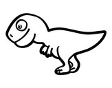 Desenho Tiranossauro rex jovem  pintado por Cass
