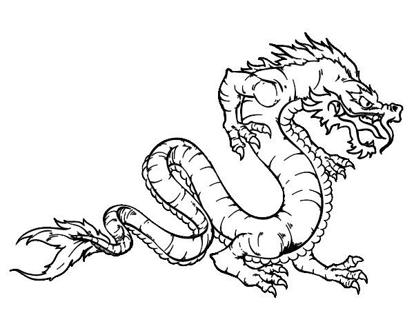 Desenho Dragão caminhada pintado por marcelozic