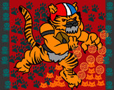 Desenho Jogador tigre pintado por manugm2014