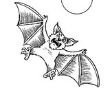Desenho Morcego cão pintado por jokas