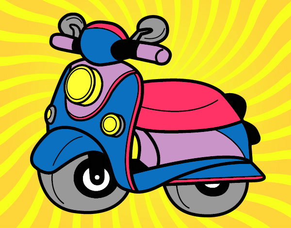 Desenho de Motocicleta Honda Suja para colorir