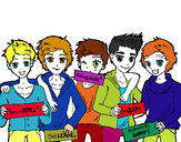 Desenho Os meninos do One Direction pintado por nathy_limm