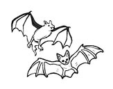 Desenho Um par de morcegos pintado por jokas