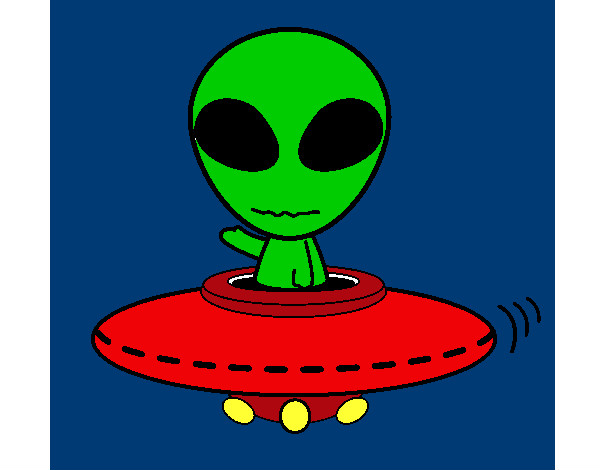 Desenho de Alien com uma arma pintado e colorido por Wll33 o dia