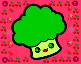 Desenho Brócolis sorridente pintado por gloriaaaaa