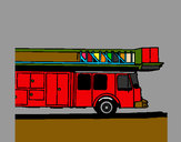 Desenho Camião de bombeiros com escada pintado por vitorcely