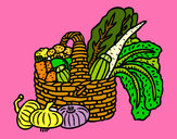 Desenho Cesta de legumes pintado por elisabeteg