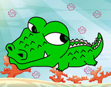Desenho Crocodilo pequeno pintado por ViniciusP