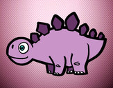 Desenho Estegossauro jovem pintado por gloriaa