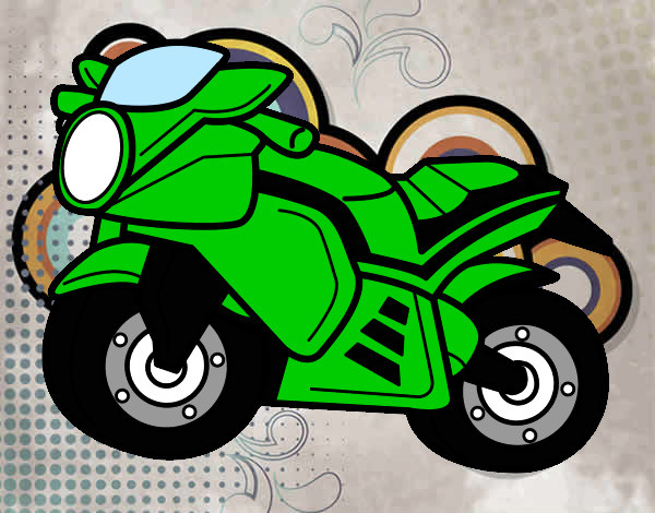 Desenho Moto esportiva pintado por gloriaa