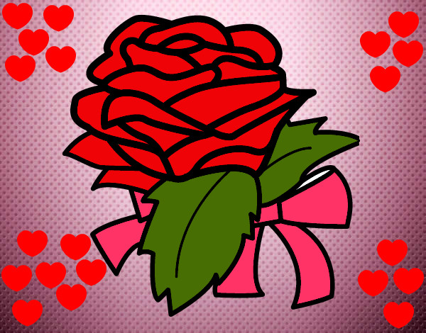 Desenho Rosa, flor pintado por AlineAle