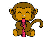 Desenho Macaco flautista pintado por luankeven