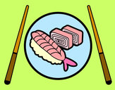 Desenho Placa de Sushi pintado por AgathaMM