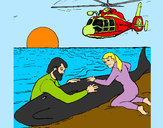 Desenho Resgate baleia pintado por julianafe