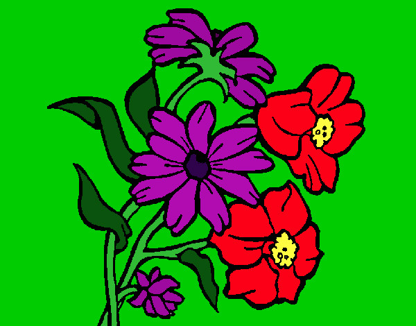 Desenho Flores pintado por julianafe