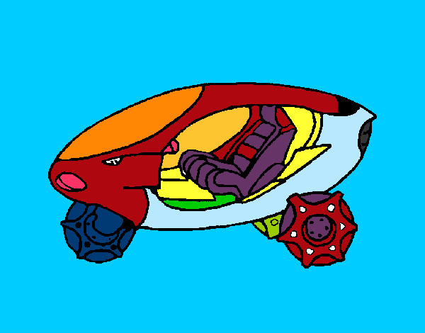Desenho Moto espacial pintado por JOAORAFAEL