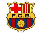 Desenho Emblema do F.C. Barcelona pintado por Hurlebaus
