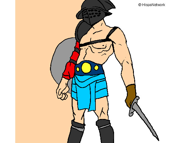 Desenho Gladiador pintado por yurilima15