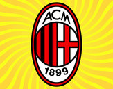 Desenho Emblema do AC Milan pintado por dantas