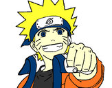 Desenho Naruto alegre pintado por marcelotg
