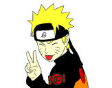 Desenho Naruto puxando para fora a língua pintado por marcelotg