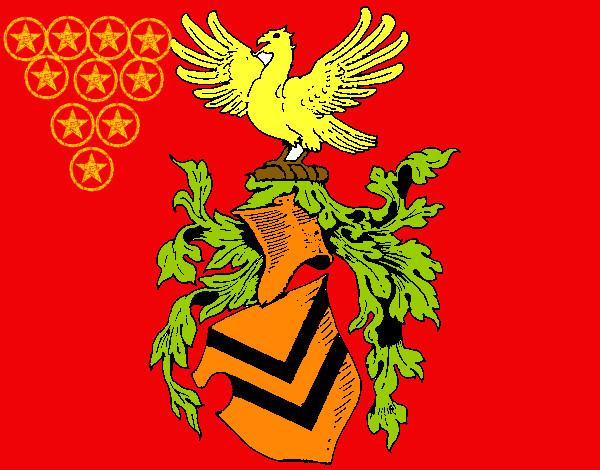 Desenho Escudo de armas e águia pintado por fabyanna
