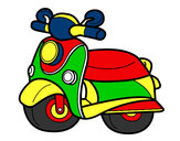 Desenho Motocicleta Vespa pintado por JJao