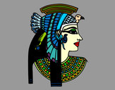 Desenho Perfil Cleopatra pintado por mayla12