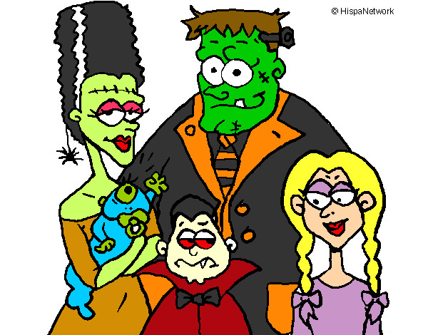 Desenho Família de monstros pintado por _22042004_