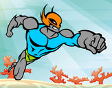 Desenho Super-herói sem uma capa pintado por Nivio3